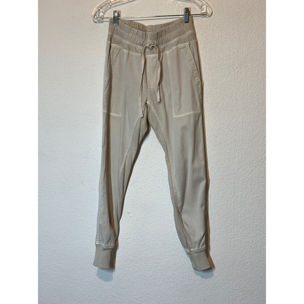Standard James Perse Women Beige Mixed Media Jogger Pants WHVJ1677 Size 0